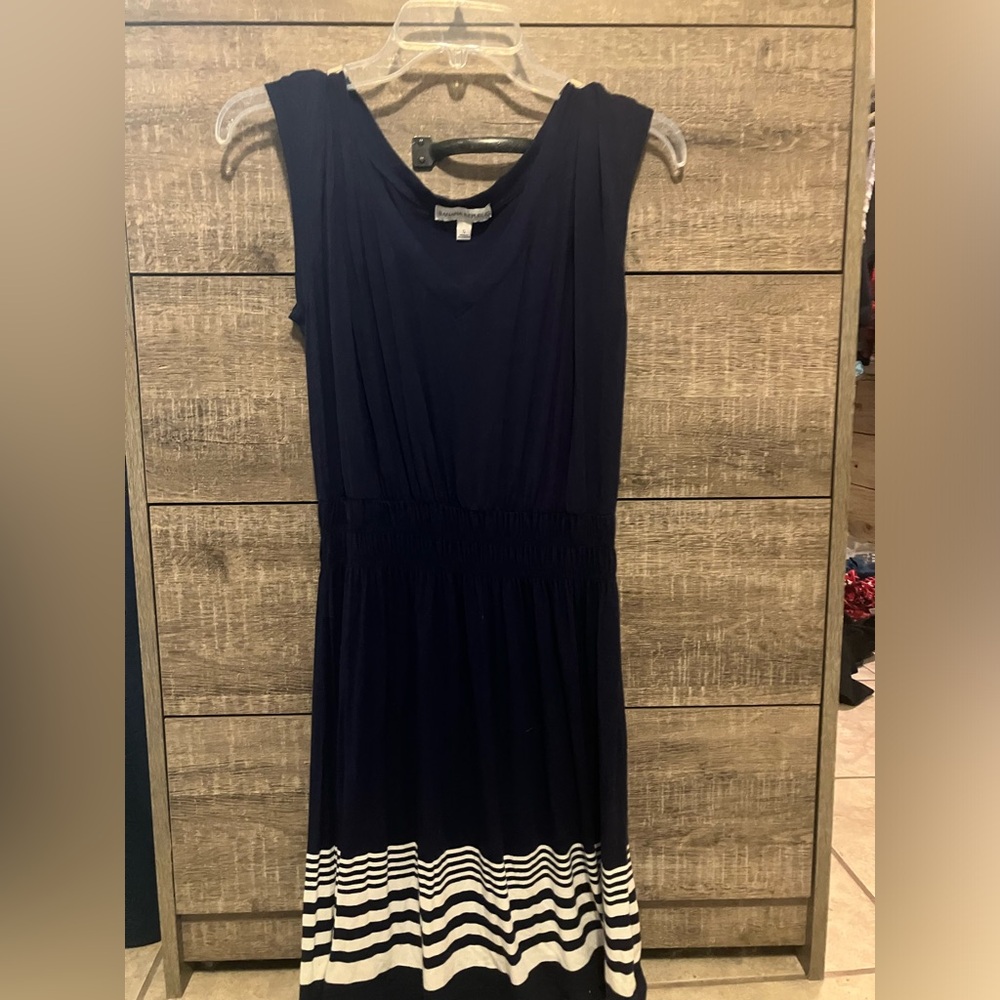 Small Navy V-Neck Dress Banana Republic